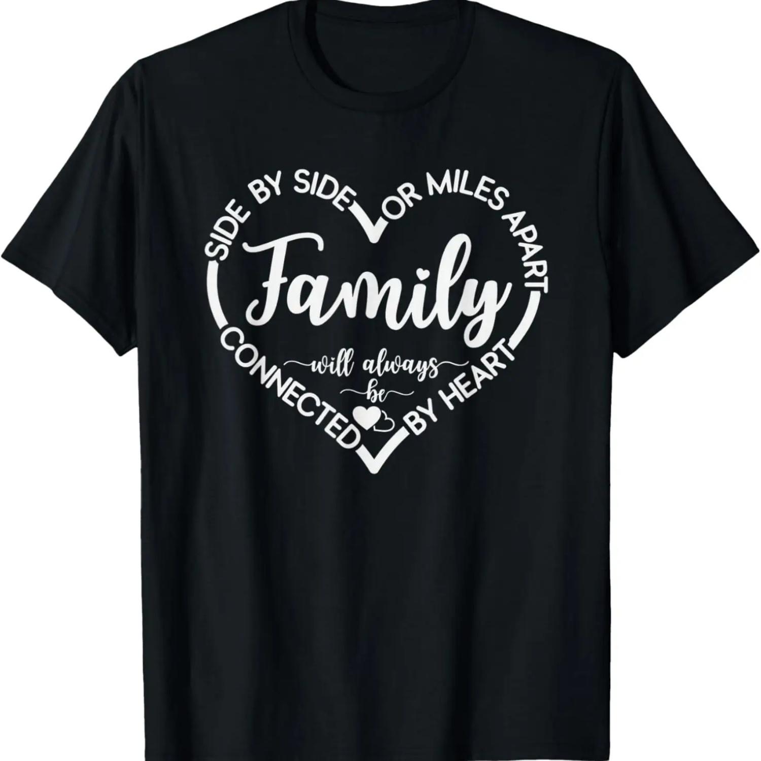 Side By Side Or Miles Apart Family T-Shirt S чёрный
