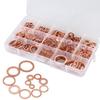 300-piece Copper Gasket Nut And Bolt Set (box Included) For Flat Ring Seals, 5-20mm Copper Flat Gaskets For Oil Pan