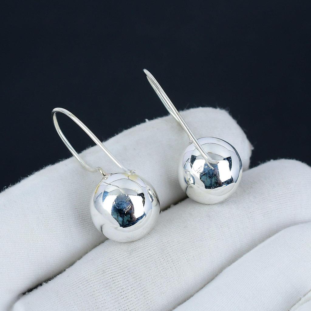 Natural Lapis Lazuli Gemstone Hoop Earrings, 925 Sterling Silver Earring, Handmade Boho Silver Jewelry Dangle Earrings, Birthday Gift