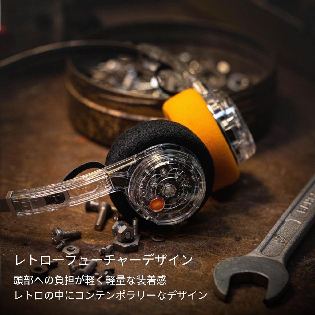 MONDO FreeStyle Headphones Up To 22 Hours of Playtime On-Ear [Wireless / / Built-in Microphone] (Transparent (Clear))