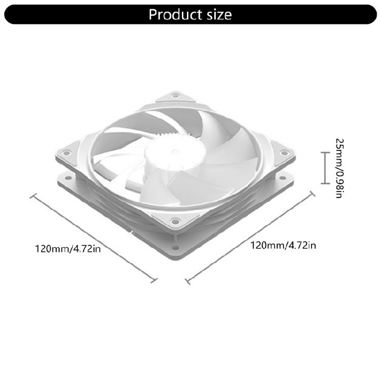 120mm 12V 1200RPM Quiet Computer Fan PC Fan For Computer PC Case GPU CPU Fan Radiator Cooling Accessories