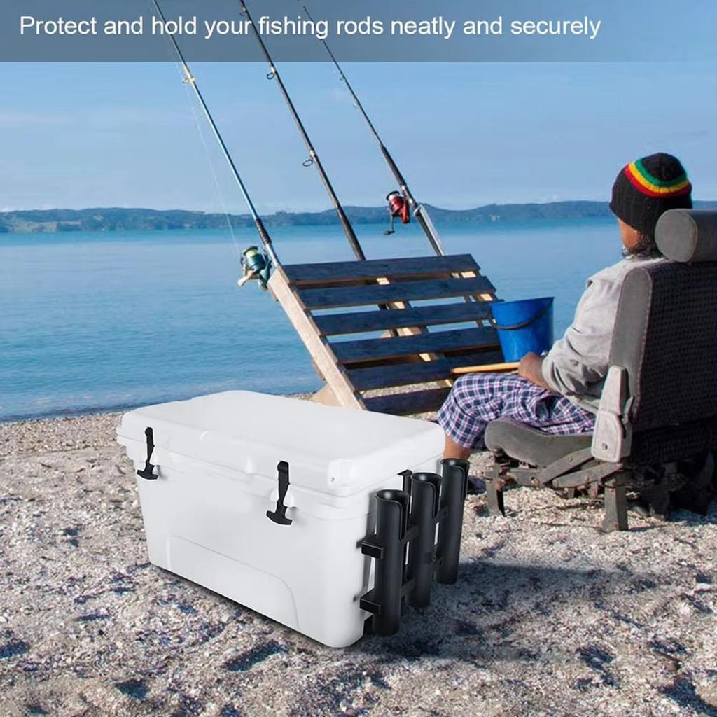 1-3 Tube Plastic Fishing Rod Racks Holder Stand for Yacht Fishing Boxes Boating Equipment Accessories