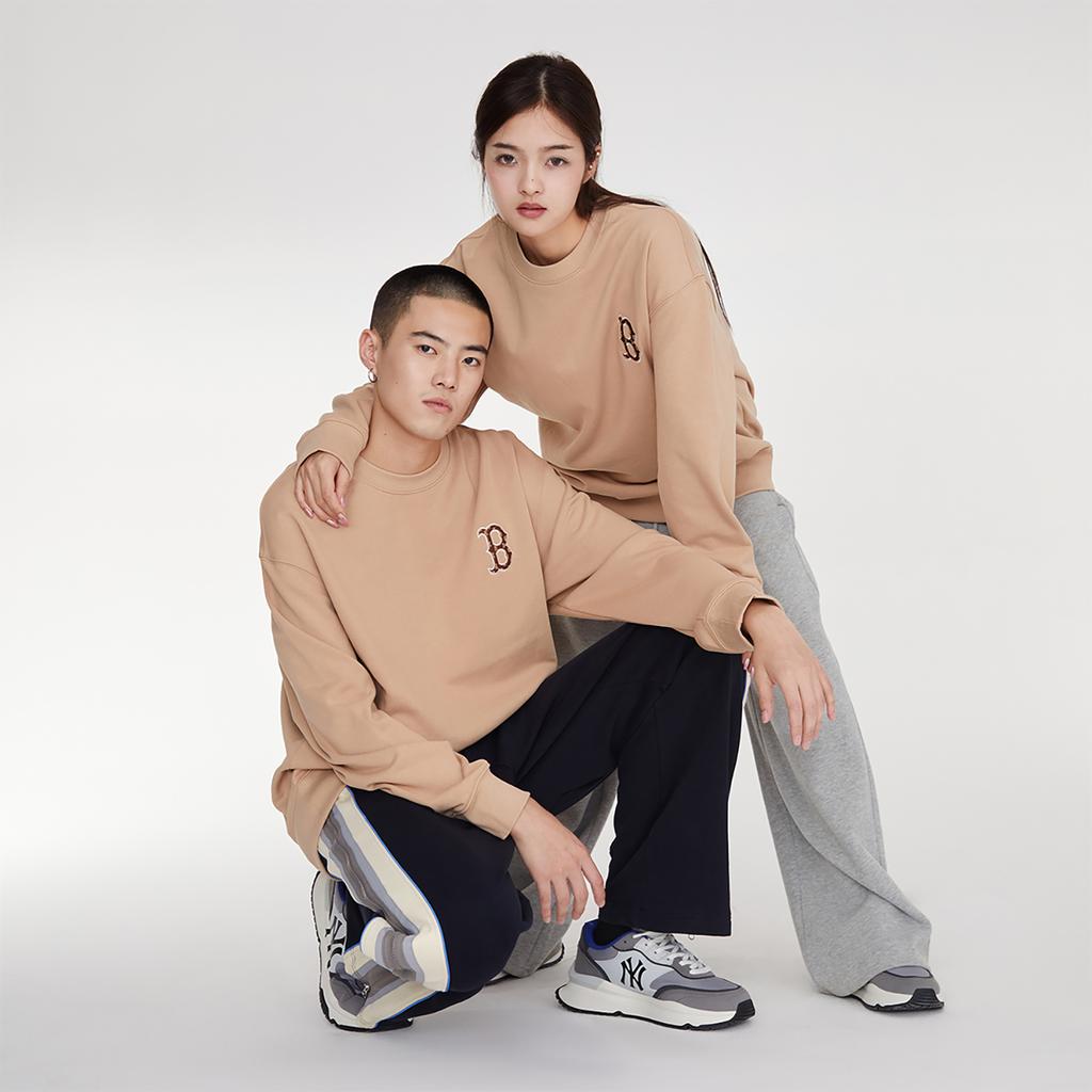 New MLB Boston Red Sox Sweatshirts Unisex Beige Yellow 3AMTM1234-43BGS