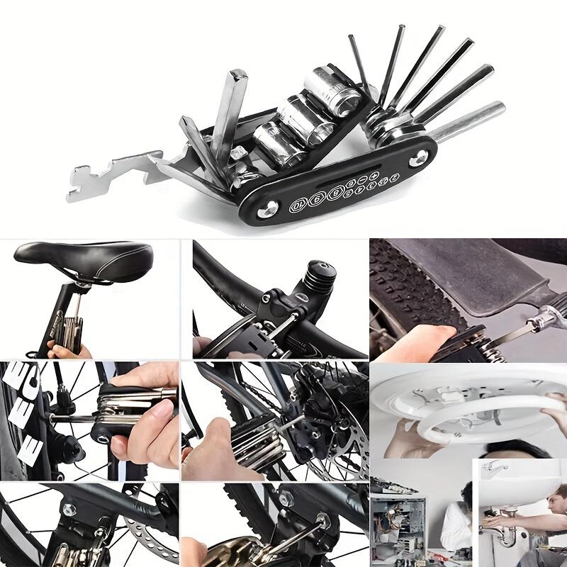 16in1 Bicycle Repair Tools Multifunctional Bicycle Repair Tool Combination Pump Tire Patch Repair Kit Chain MTB Bike Repair Tool