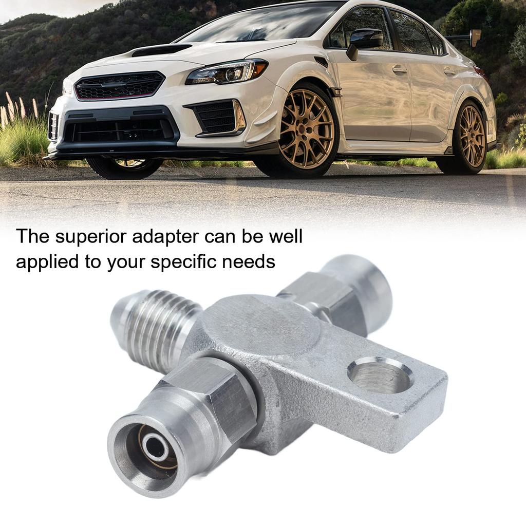 Brake Hose Fitting Adapter, AN‑3 Tee Brake Hose AN3 To Line End Fitting Stainless Steel Auto Parts