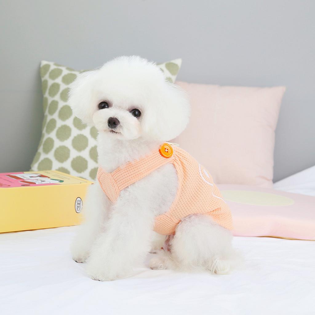 Jaro a léto Nové oblečky pro domácí mazlíčky Oblečení pro Teddy pro malé psy Řemínek na záda vafle Bear Factory Velkoobchod s oblečením pro domácí mazlíčky