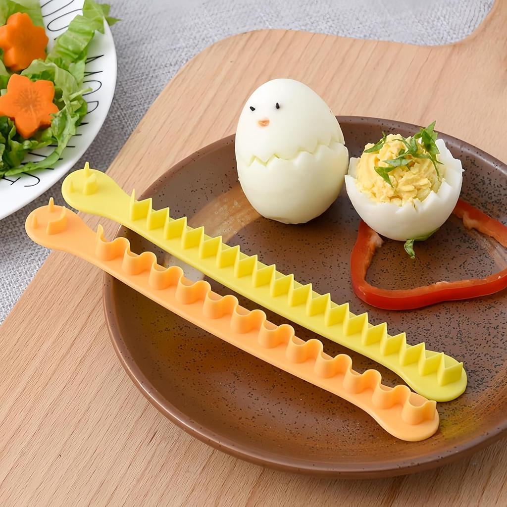 2-Pack Plastic Egg Slicers – Food-Grade Hard Boiled Egg Cutter for Uniform Slices, Easy-Clean Kitchen Tool