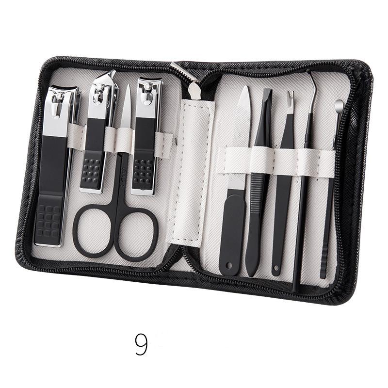 Focstar Premium 6pcs Stainless Steel Manicure & Pedicure Nail Clippers Set Travel Case Beauty Tool Kit (M107)
