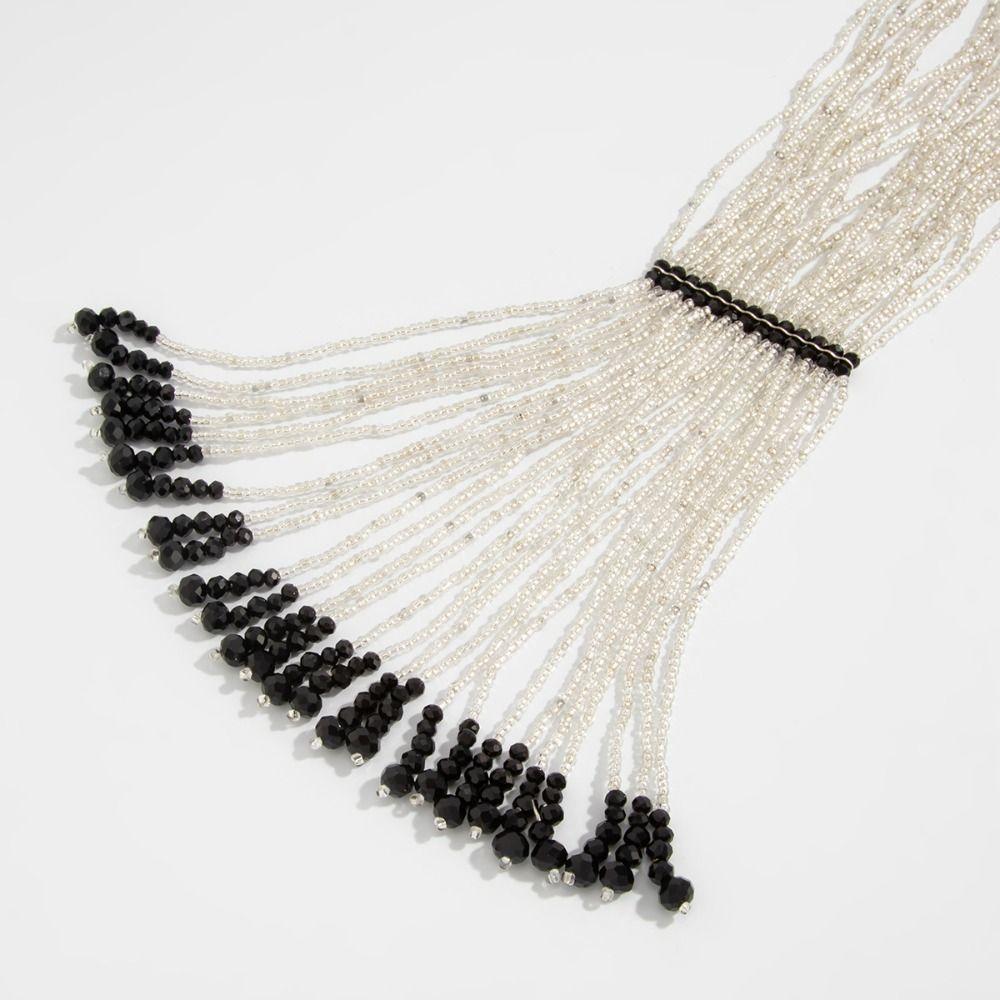 Metal Chain Bohemian Necklace Floral Multi Layer Choker Fashion Multi-Layer Beads Necklace  Girls