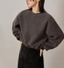 Nergy Cropped Boa Pullover In Black Women's (01)