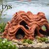 Cichlid Hiding Cave Aquarium Mountain Hideout, Rock Look Tunnel Fish Hide, Shrimp Betta Accessory Shelter for Pleco Tanks Decoration Decorative