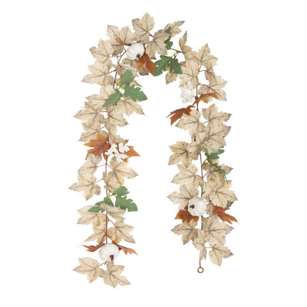 Realistic Artificial Maple Leaf Vine Artificial Flowers Garland Hanging Plants  Garden Decor