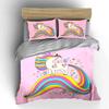Dreamy Unicorn With Rainbow Printed Duvet Cover Set1 Duvet Cover+2 Pillowcasemulti Size Bedroom Bedding Decor Luxury Gifts