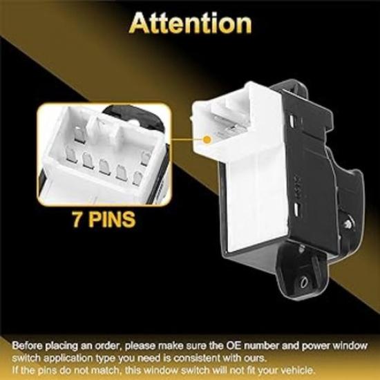 Power Window Switch 93580-3D000 Replacement for 2003-2006 Rio 2002-2005 Sona