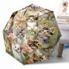 Kittens And Butterflies Garden Portable Automatic Umbrella Compact 8-Rib weight weight Durable Everyday Carry Umbrella Fashion Lovers