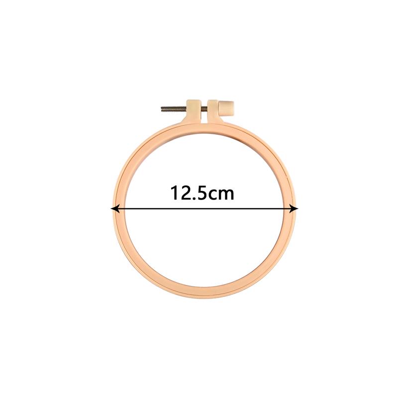 Sewing Tool Round Oval Wooden Color Embroidery Hoops Frame Set Plastic Embroidery Hoop Rings For DIY Cross Stitch Needle Craft