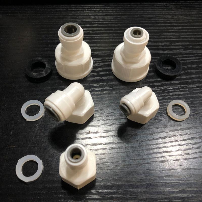1/4" 3/8" OD Hose Tube 1/4" 1/2" 3/4" 1/8" Plastic Pipe Quick Connectors RO Water Connector Fittings Reverse Osmosis System