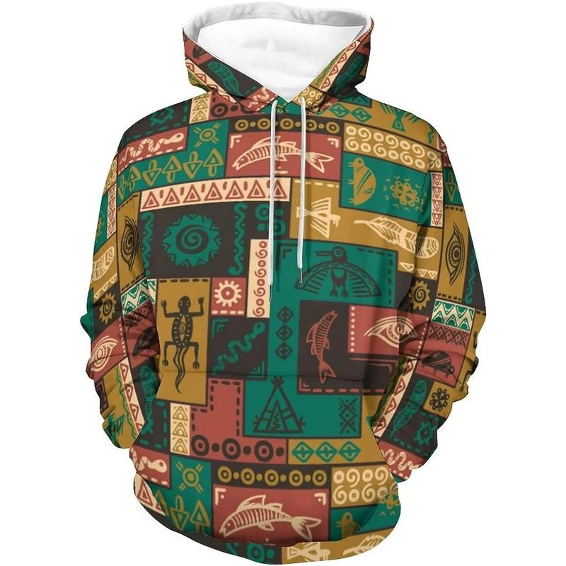 3D Print Men African Vintage Hoodies Sweatshirts Casual Oversized Hooded Sweatshirt Hip Hop Streetwear Tracksuit Male Clothes