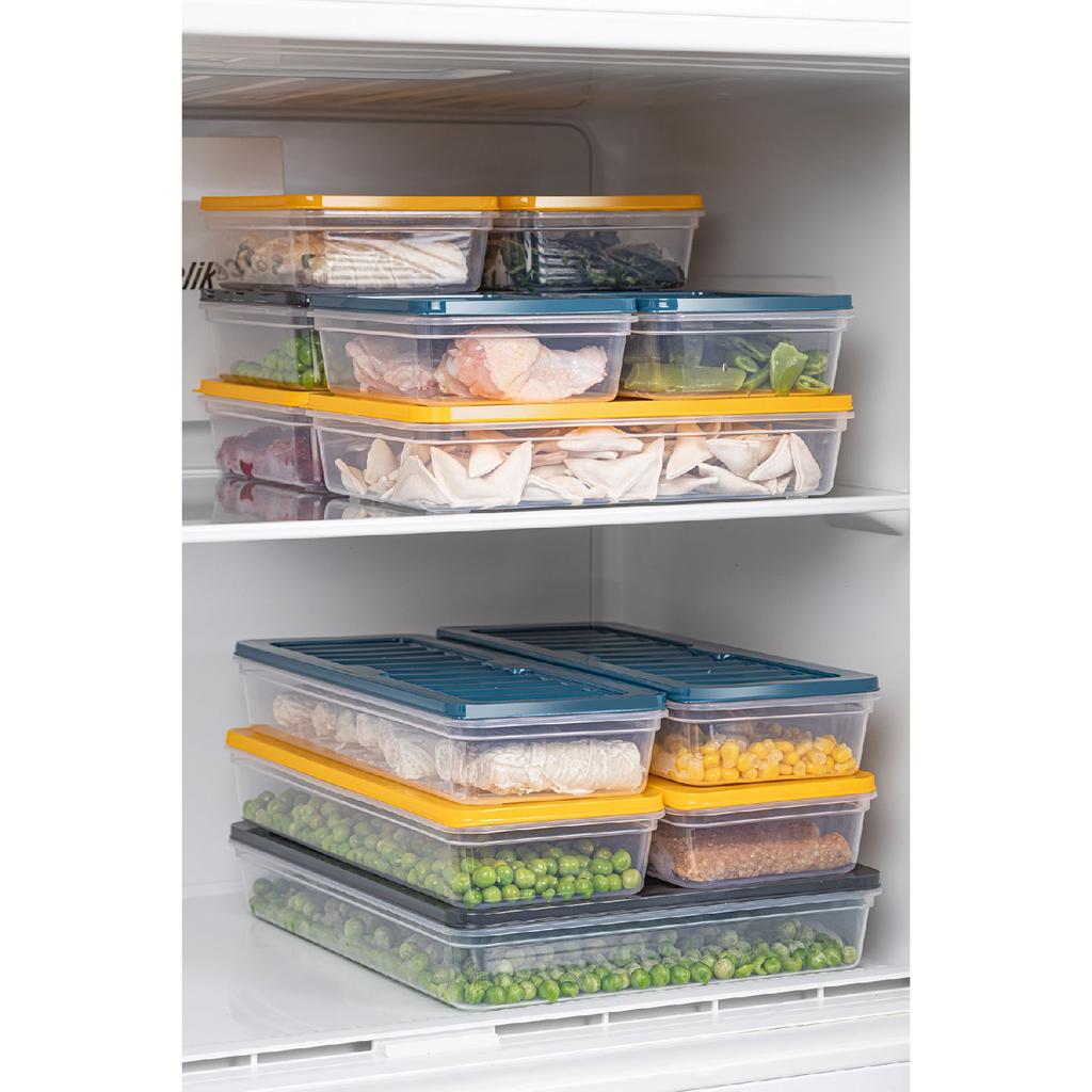 6-piece Refrigerator Organizer Microwave And Freezer Suitable Storage Container Anthracite 6 X 1200 Ml