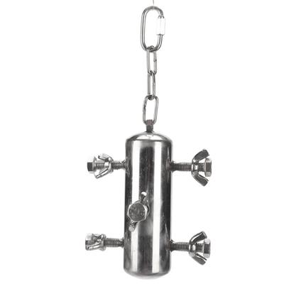 Stainless Steel Bird Toys Puzzle Interactive Foraging Parrot Toy for Parakeets Cockatiels Conures