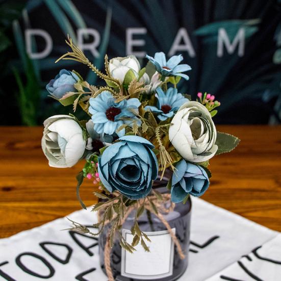 1 Zweig künstliche Blume Hochzeit Party Zuhause Hotel Büro Garten Dekoration