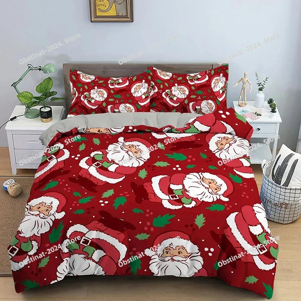 Christmas Elk Beding Set Festival Modern 3d Soft Duvet Cover Set Warm Comforter Bed Linen Twin Quen King Single Sized Dimensions Children Kids Adult