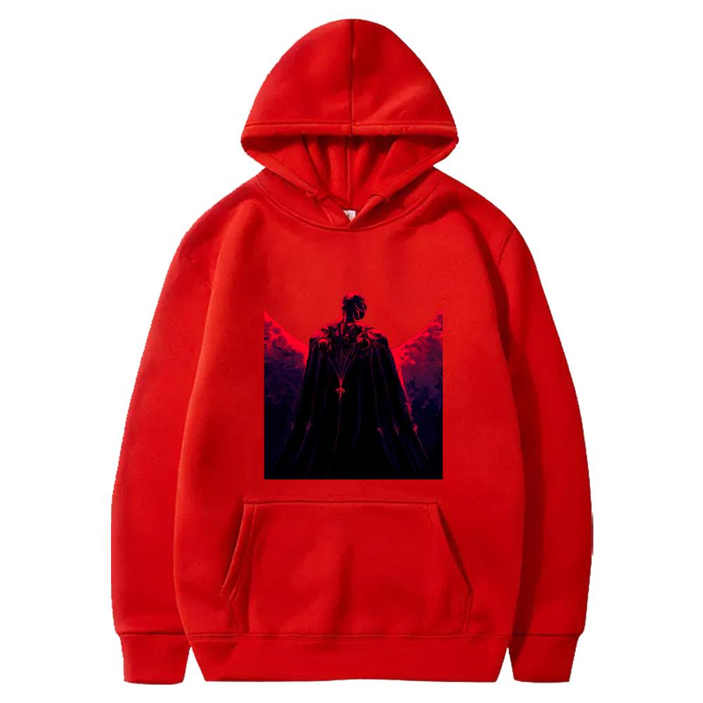 

Griffith Berserk Hoodie Manga Graphic Print Sweatshirt Men Women Clothing Oversized Long Sleeve Fleece Hooded Male Streetwear 4XL червоний