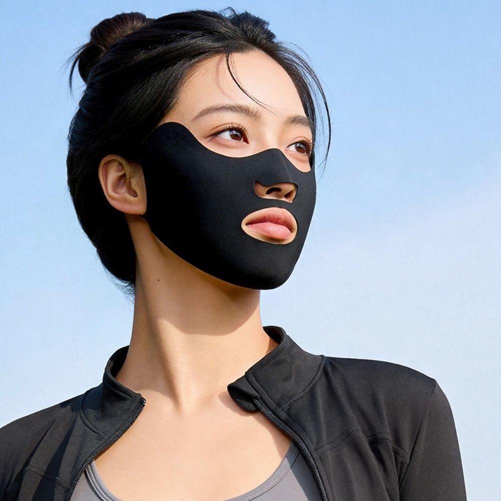 Breathable Sunscreen Mask Thin Face Cover Elastic Sunscreen Face Scarf Outdoor