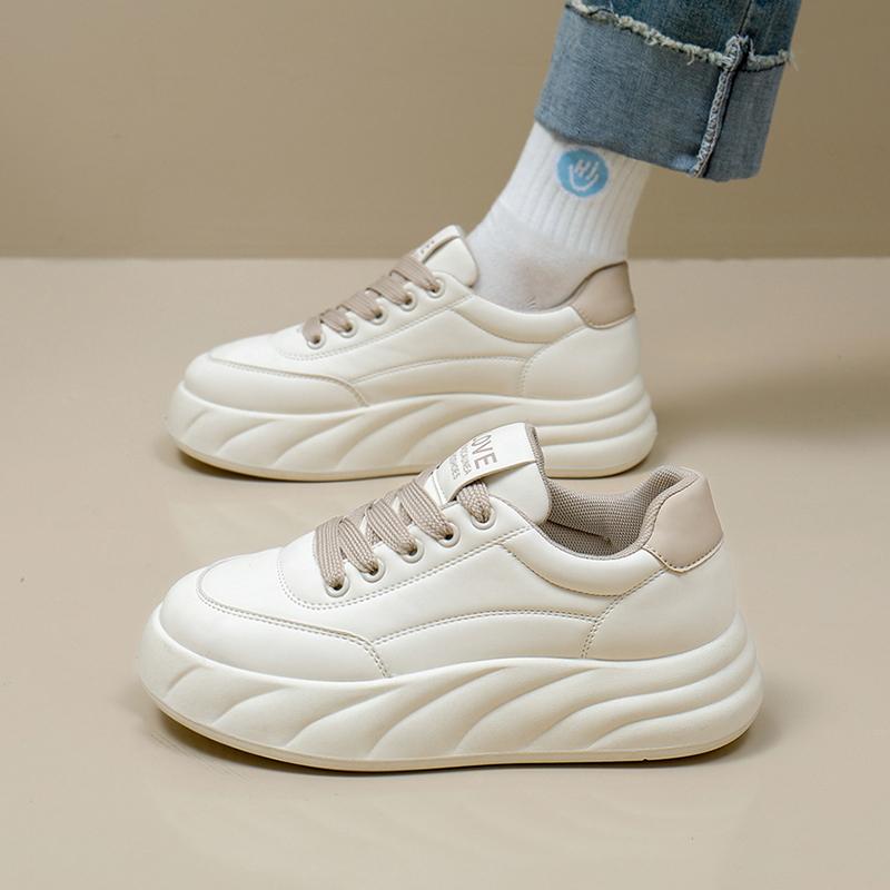 Woman Vulcanize Shoes Spring Casual Sports Thick Soled Trainers Women Fashion Lace-up Running Sneakers Footwear Athletic Shoe
