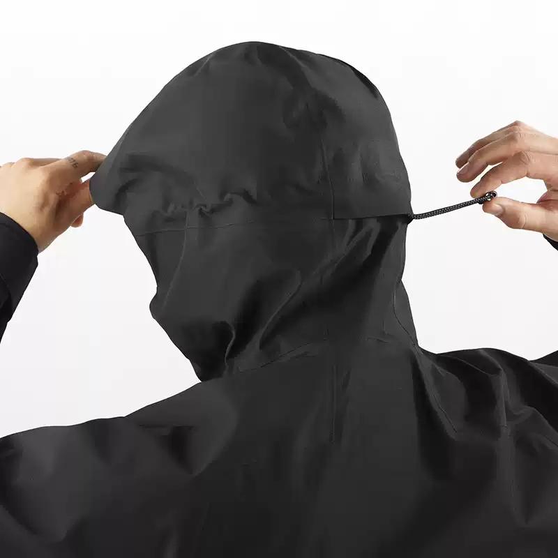 Salomon Outline Gore-Tex 3L GTX® Waterproof Windproof Shell Jacket Men Jackets Deep-Black C25365