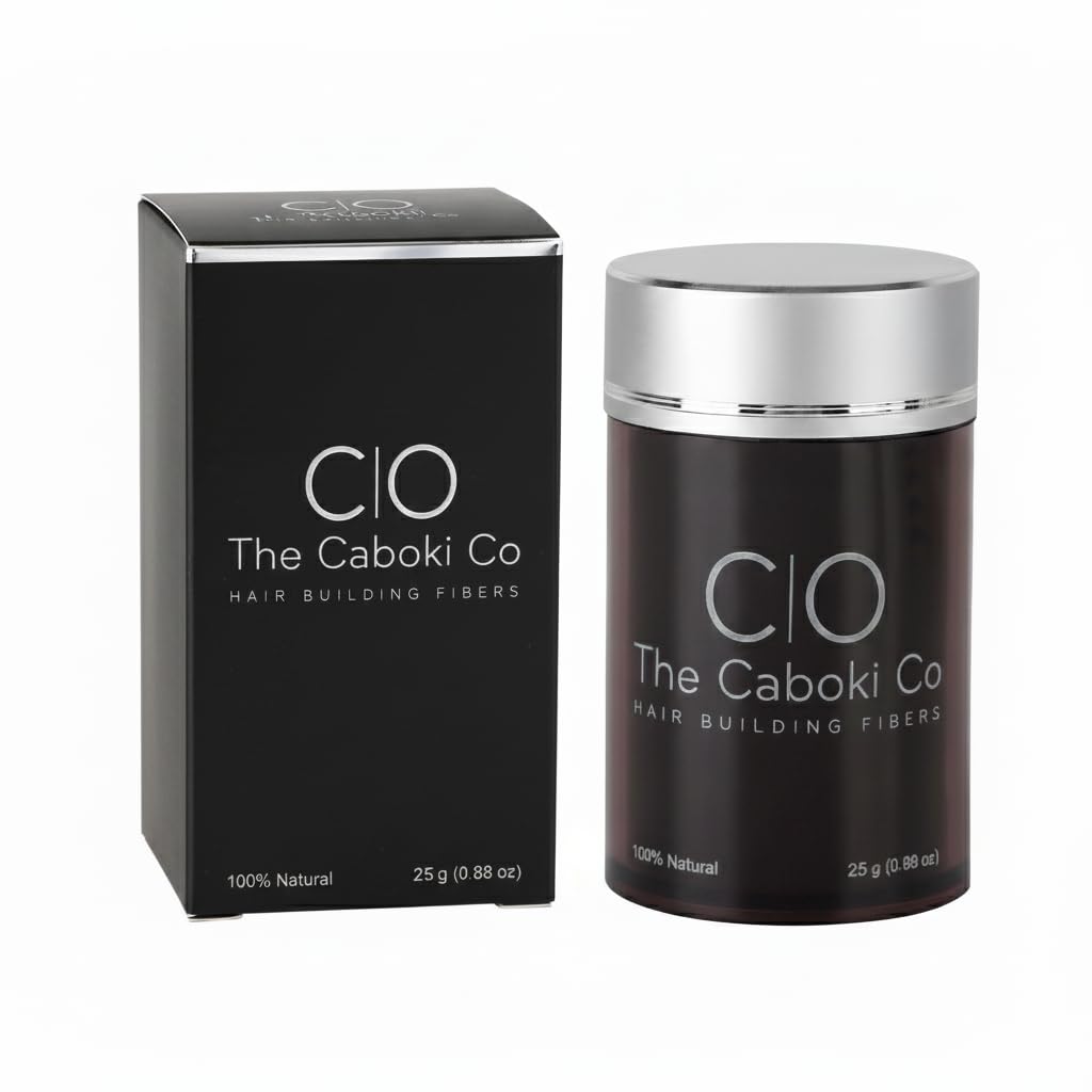 The Caboki Co Hair Building Fibers - Thickening Fibers for Thin & Fine Hair - For Men & Women - Natural-Looking Hair Concealer (Black)