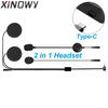 Only for XINOWY V6 PLUS Headset + Mounting Clip Base 2 In 1 Earphone for Motorcycle Helmet Bluetooth Intercom
