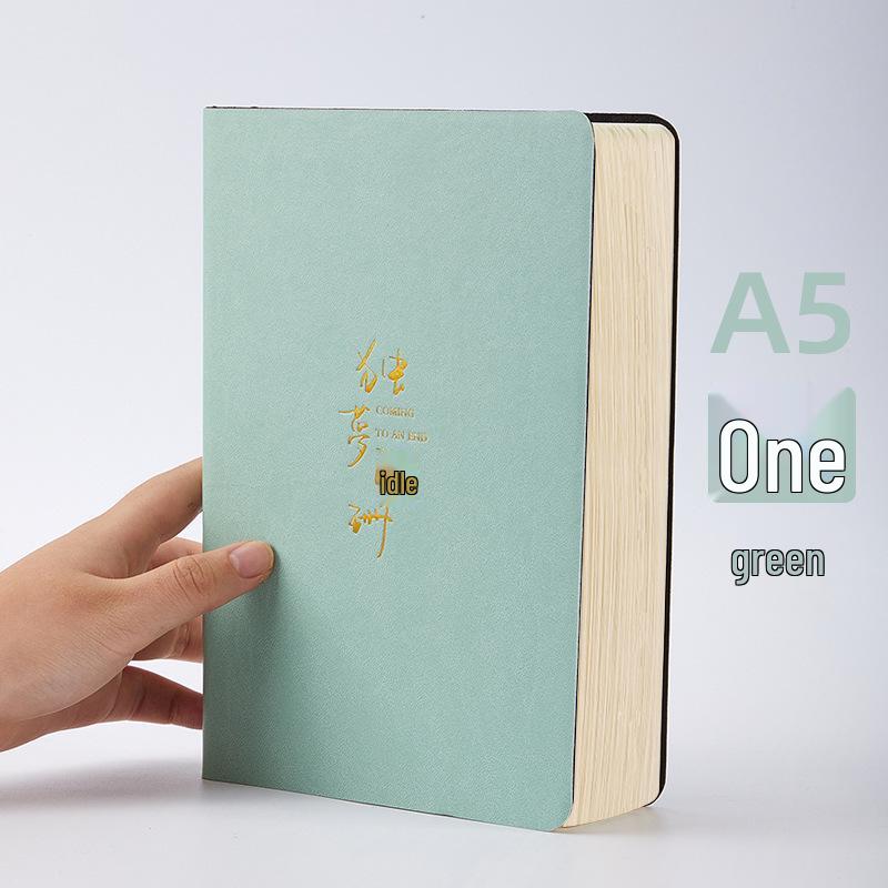 Premium Soft Leather A5 Notebook - Thick Artistic Diary for College Students