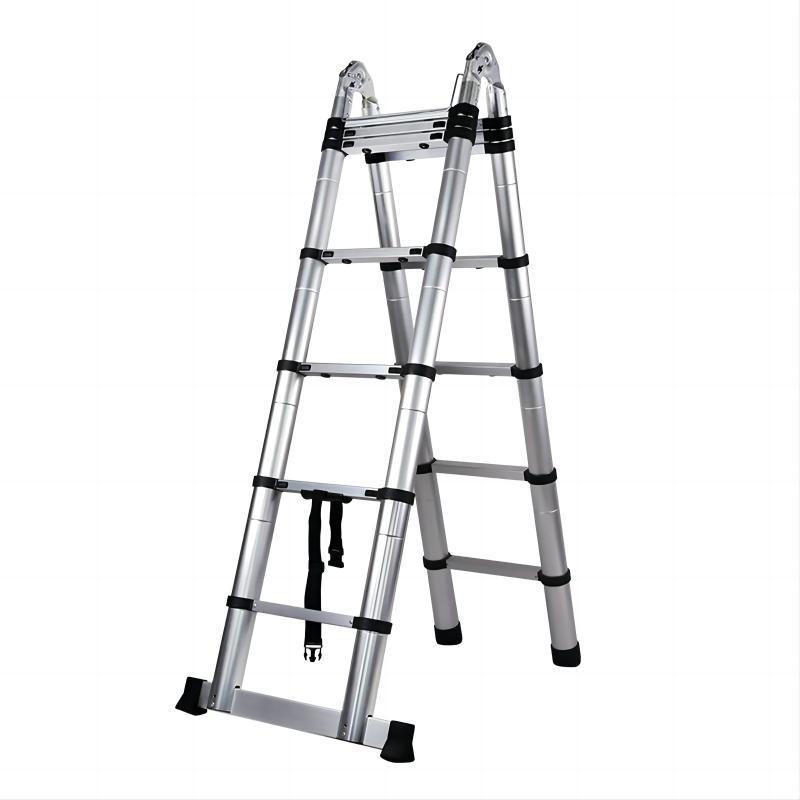 Multi-Functional Aluminum Telescopic Ladder - Herringbone Design, Foldable, Thickened for Household and Large Joint Decoration.
