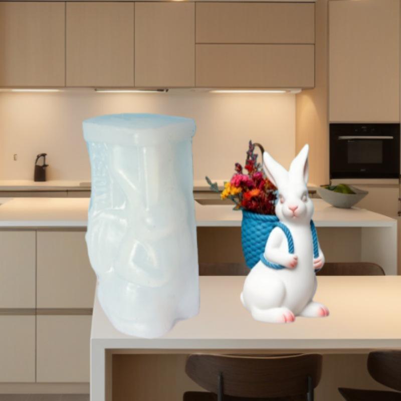 Easter Bunny Candle Mold - DIY Resin & Cake Ornament