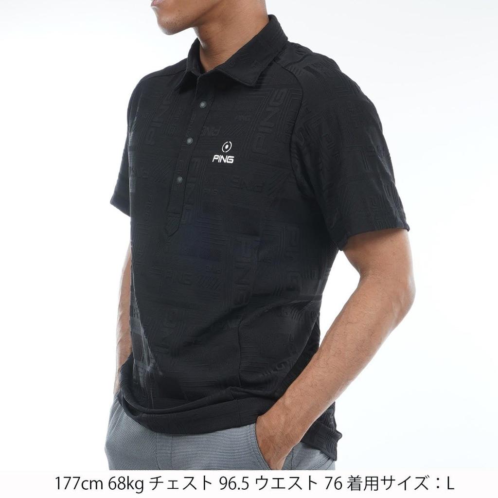 Ping Apparel Short Sleeve Polo Shirt Fits All Golf Size Size 3L Men's (All-Way Stretch, Teams) - 621-3260801 010_Black,
