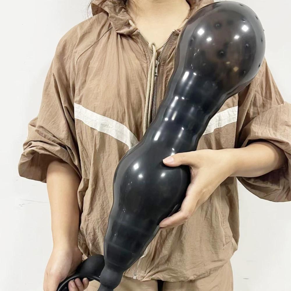 New Super Huge Inflatable Anal Plug Expandable Big Butt Prostate Massager Vagina Anus Dilator Adult Sex Toys for Men Woman Gay