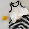 Kids Summer Loose Sleeveless Block Tank Top for Boys and Girls