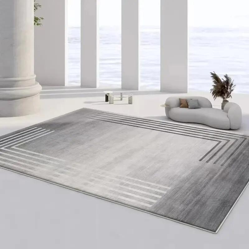 Luxury Gray Series Carpet Area Rug Stain Resistant Floor Mat for Living Room Bedroom and Office Indoor Decor Aesthetic Home