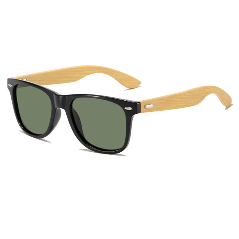 Retra Square Bamboo Legs Frame Glasses Ultra Light Myopia Nerd Spectacles Degree 0 -0.5 -1.0 -2.0 -3.0 -4.0 To -6.0