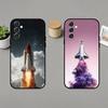 S-space plane Handyhülle für Samsung Galaxy A91,80,73,72 ,71,53,52,32 ,31,22,21s,20,Weiche schwarze Hülle