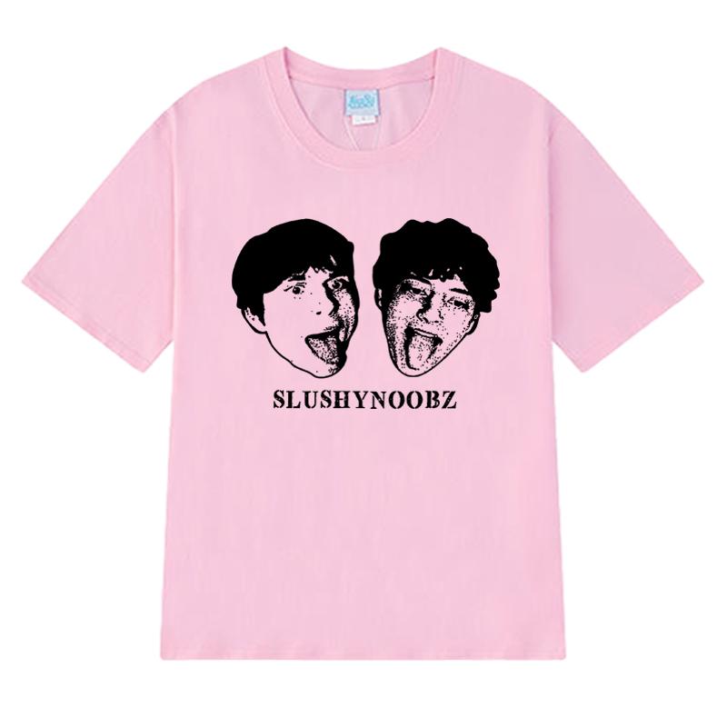 

High Quality Slushy Noobz Cute Cartoon Cotton T shirt Unisex Women vintage Hip Hop streetwear Unisex Casual short sleeve T-shirts 4XL