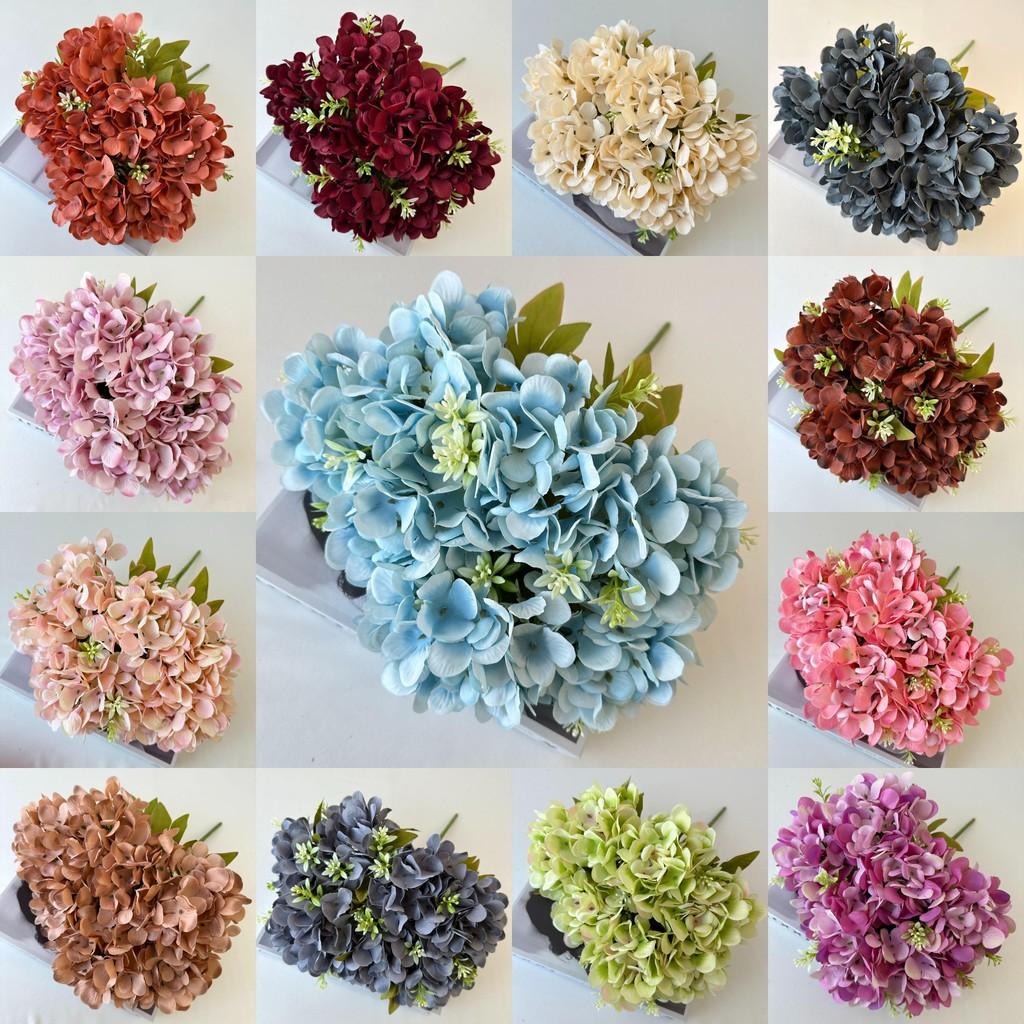 Hydrangea Artistic Silk Flower Display For Wedding Photography Decoration Home