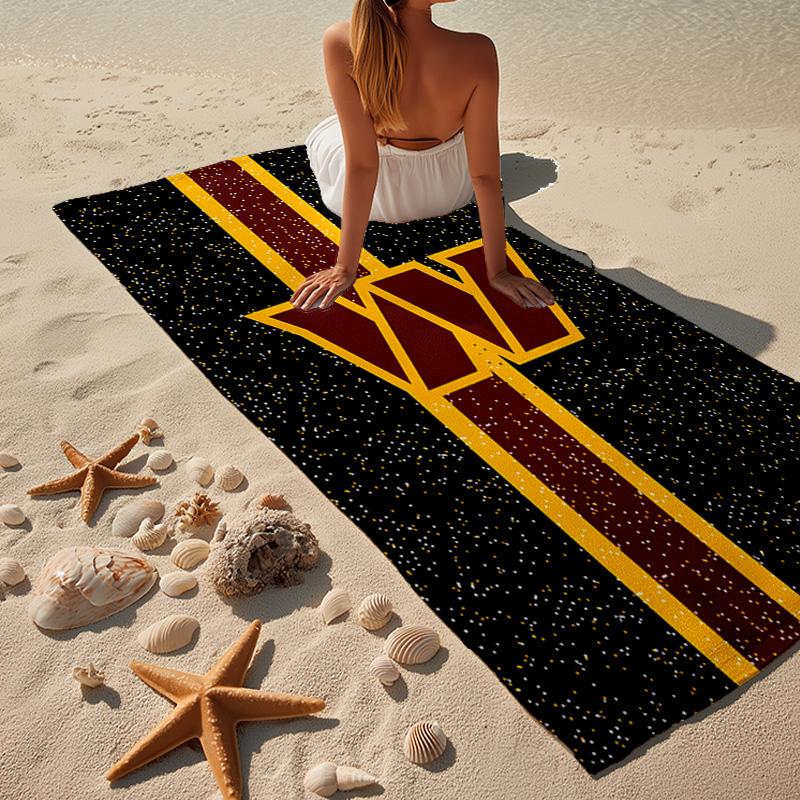 Redskins Football Club Design Microfiber Beach Towel, Lightweight And Quick-Dry, for Summer Travel, Beach Essential, Swimming Pool