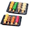 Mini Grill Skewer Set Miniature Food BBQ Accessories Resin Mini Grilled Sausage Grill Tray Seasoning Bottles for 1:12 Scale Miniature House And Dolls