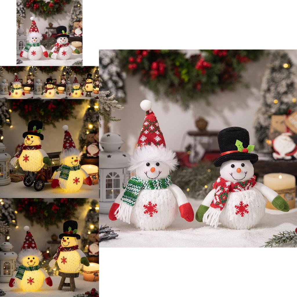 Adorable Light Up Snowman Doll Decoration For Christmas Festive Cheer Gift For Kids