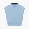 LECOQ GOLF Women'S Woven Collar Sleeveless Sweater (Gq122Lkp36)
