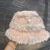Polyester Fiber Knit Beanie Thick Knit Winter Hat Soft Texture Bucket Hat  Cold Weather