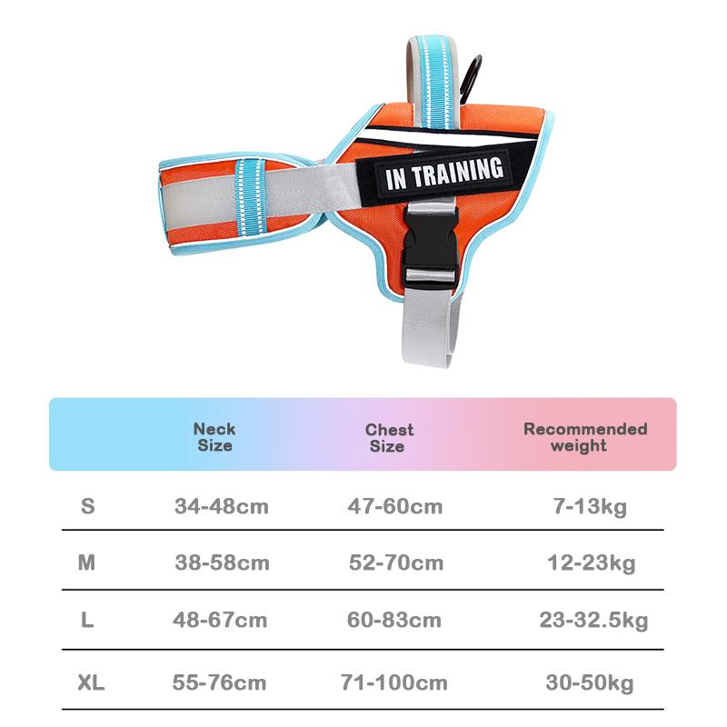 

Dog Harness Vest Reflective Breathable Soft Adjustable Pet Harness For Small Medium Large Dogs No Pull Outdoor Walking Supplies S