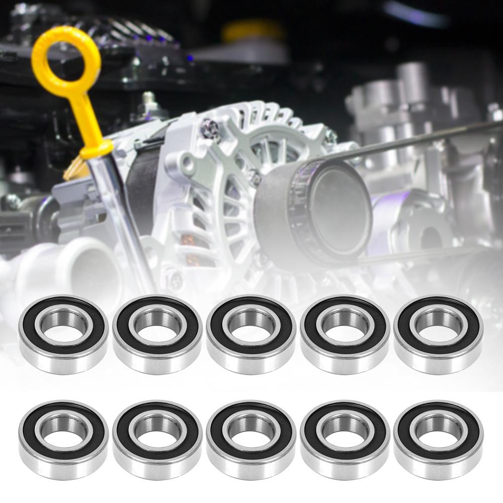 10PCs Ball Bearing 6205‑2RS High‑Speed Rubber Cover for Mechanical Automotive Motor